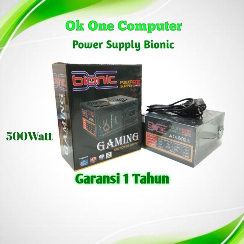 Power Supply 500Watt Bionic ( Psu Bionic 500Watt )