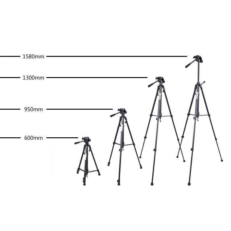 Tripod Kamera DSLR Portable Lightweight Stand Max Height Max 158cm 3Kg