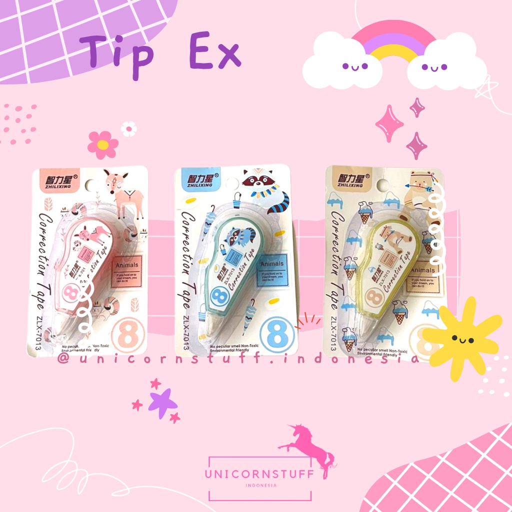 Tip Ex Lucu Tipex Stipo Correction Tape Kertas Tipe X Sekolah Cewek Murah Sekolah