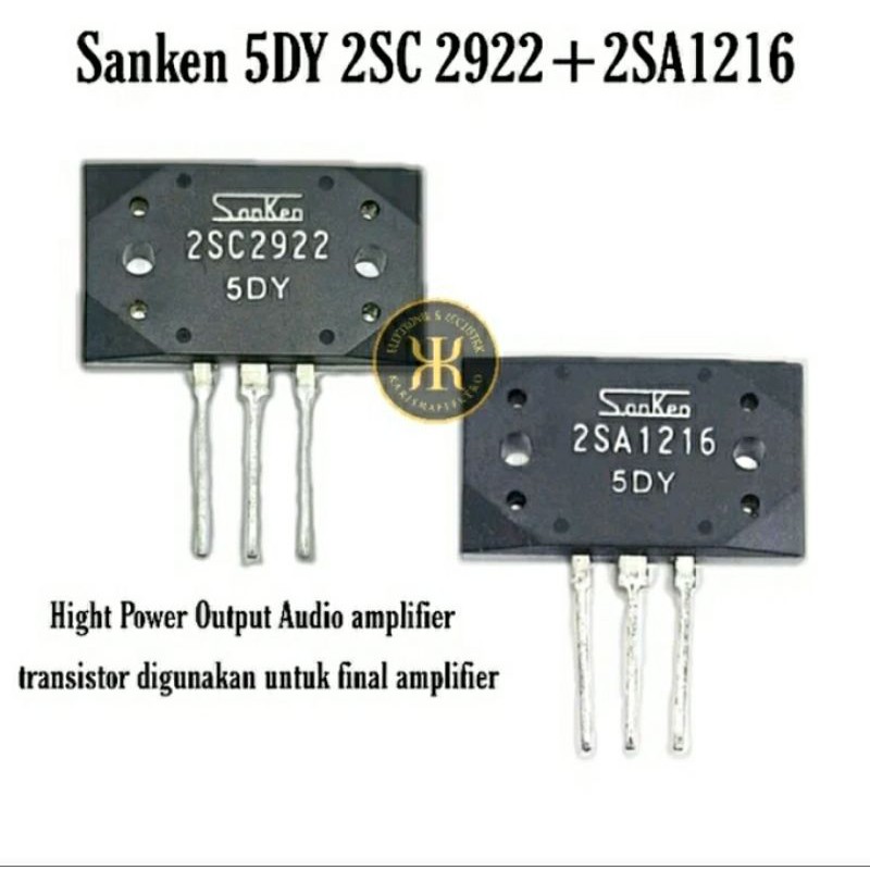 Transistor Sanken  5dy 2SC2922 2SA1216 Original