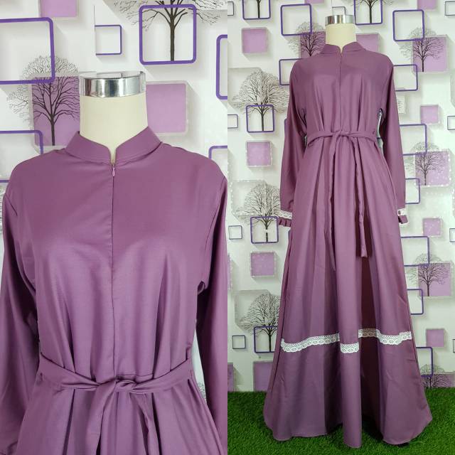 Gamis Toyobo Aksen Renda Size S M L XL