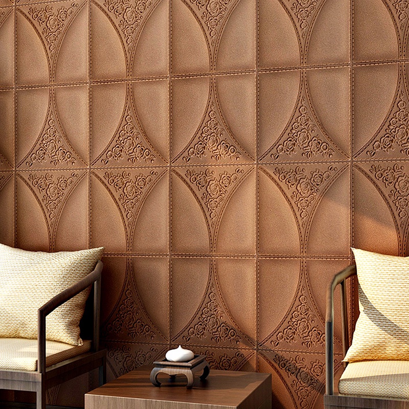 1 Wallpaper Stiker Dinding 3D FOAM Timbul High Quality  Bunga Mawar Putih CLASSIC BRICK Best Seller SPEEDS-7