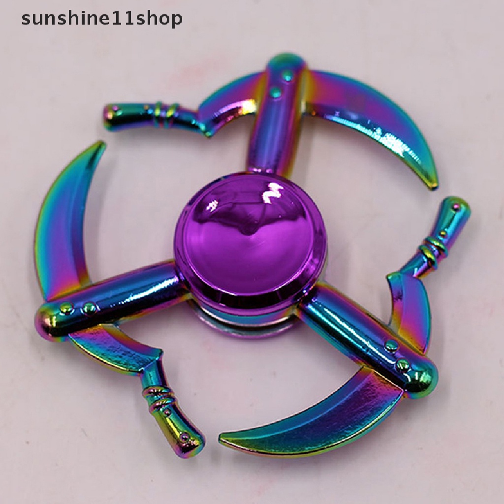 (SHO) R118 Fidget Spinner Bahan Metal Warna Pelangi Untuk Anak / Dewasa