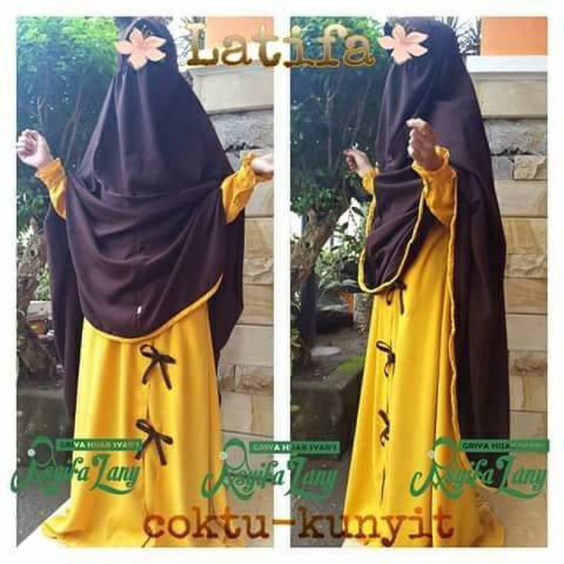 Latifa by Asyifa Lany. Set gamis Wollycrep Caltri