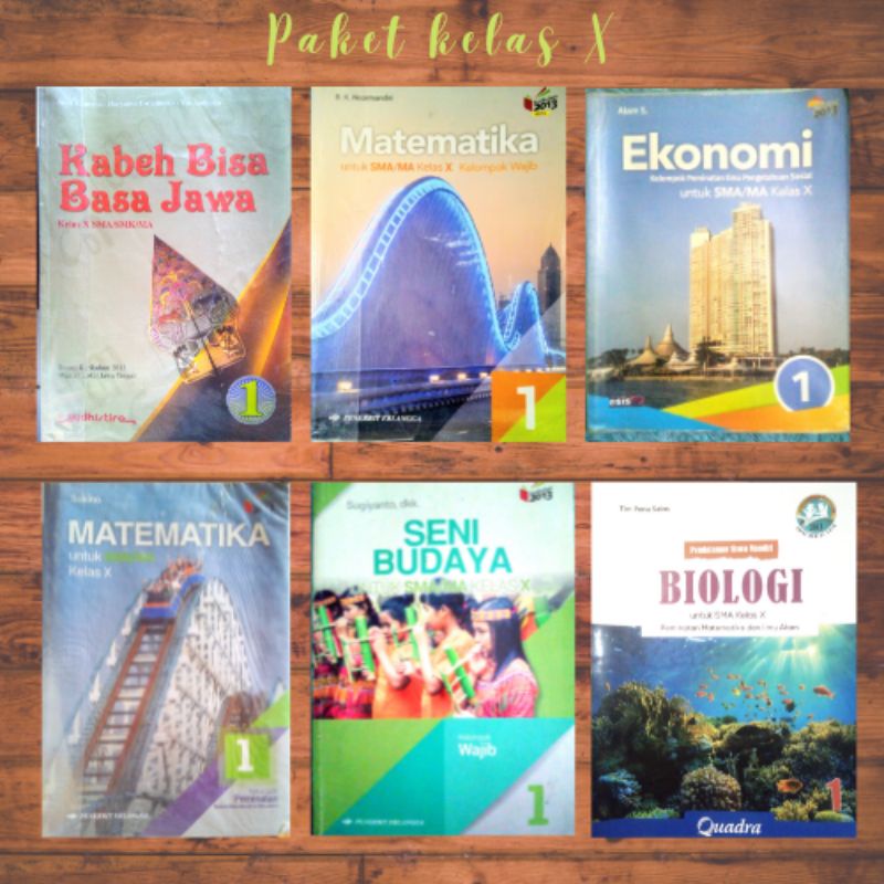 PRELOVED Buku paket kelas X 10 SMA/SMK/MA bekas_Buku paket bahasa Jawa, matematika wajib peminatan, 