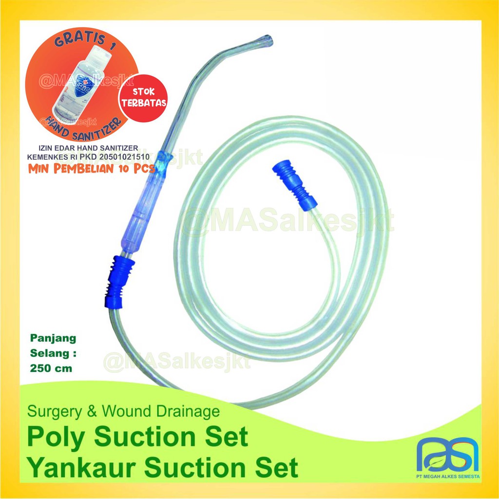 YANKAUER SUCTION SET WITH CROWN TIP 250 CM