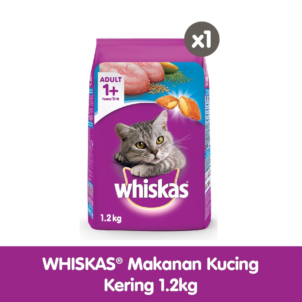 WHISKAS® Makanan Kucing Kering 1.2kg-Ocean Fish