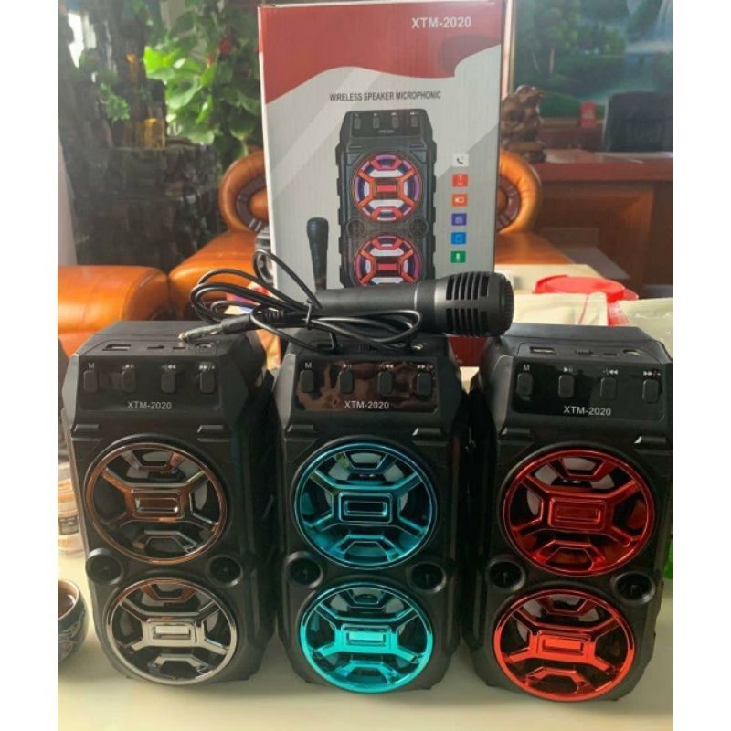 XTM-2020 speaker bluetooth karaoke speker + mic karaoke