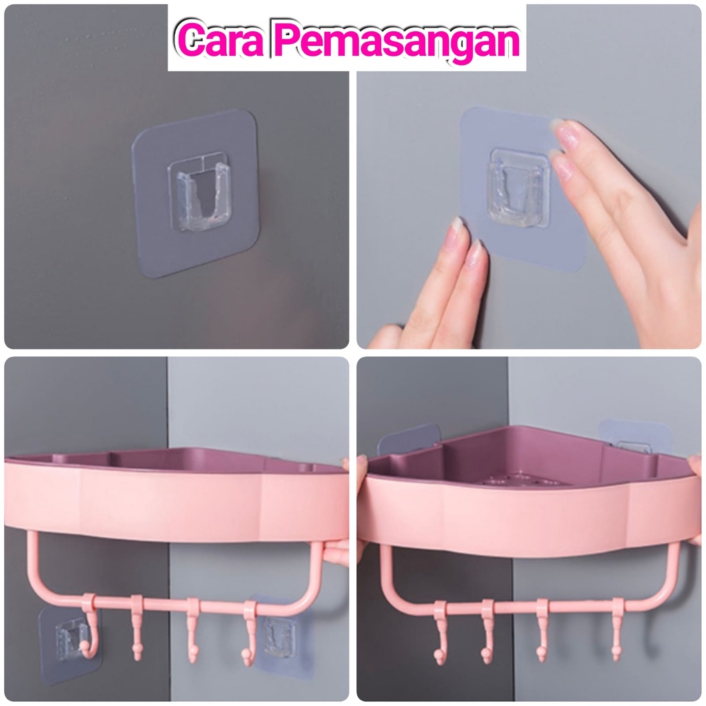 Rak Kamar Mandi Rak Sudut / Rak Dapur / Rak Gantung - multi fungsi