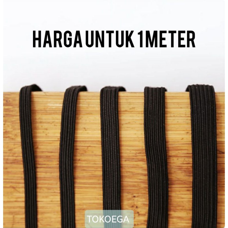 Karet Elastis Hitam / Tali Karet Hitam Grade A