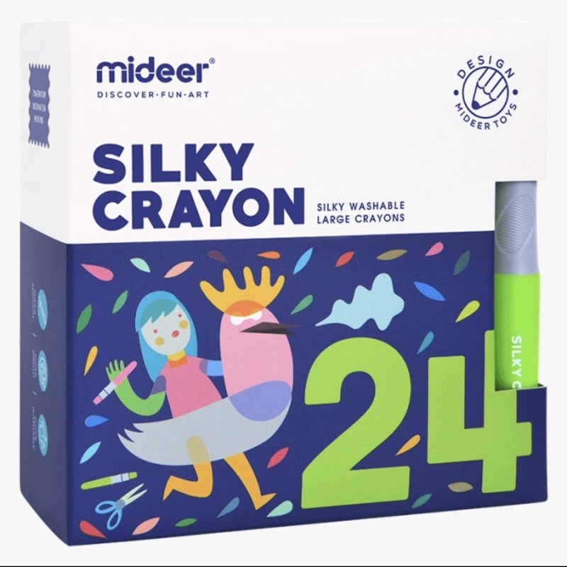 

Mideer Washable Silky Crayon 24 pcs