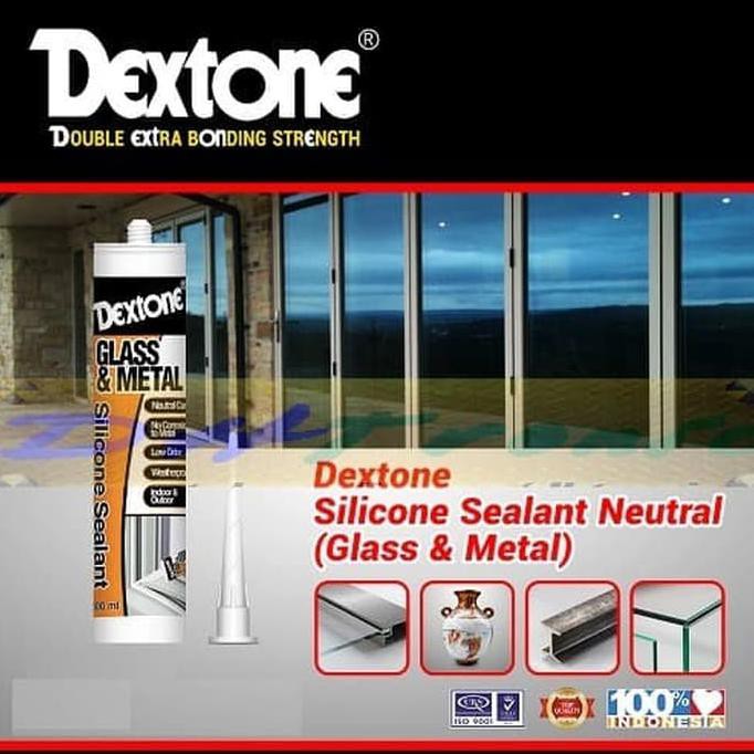 

White Lem Dextone Silicone Sealant Catridge Neutral Glass & Metal Kaca Dhtron92
