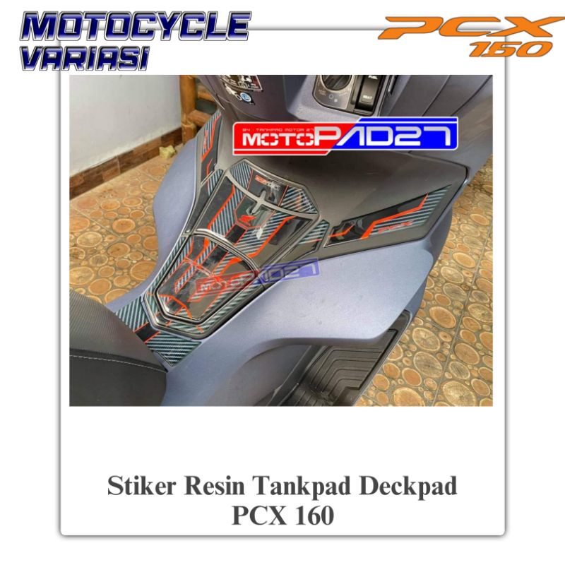 Stiker PCX 160 RESIN Stiker Tankpad Deckpad PCX 160 Timbul Resin Premium