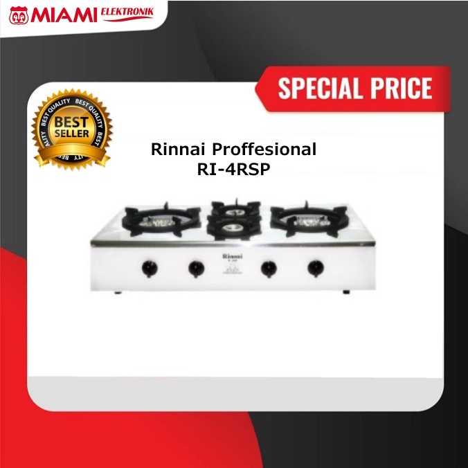 RINNAI RI-4RSP / RI-4RSPN Kompor Gas 4 Tungku RI4RSP / RI4RSPN