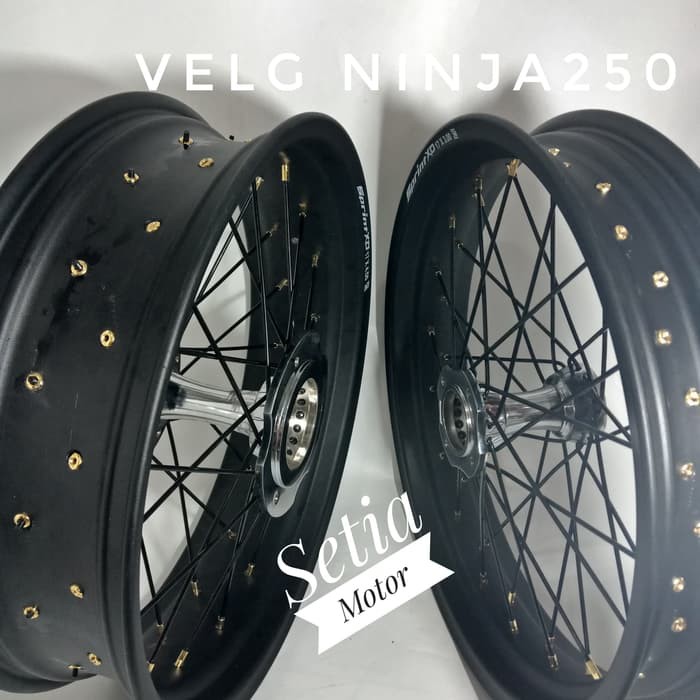 Velg Ninja 250 Fi Karbu - Becak Jari Jari Lebar 300 450 17 Standar - Variasi Motor