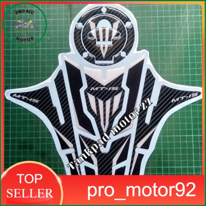 Sticker Stiker Resin Timbul Tankpad Tank Protector Premium Yamaha MT15 - Putih