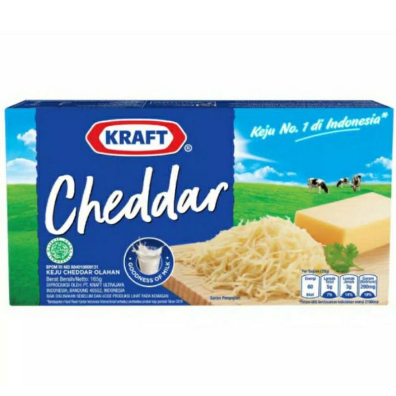 

Keju Kraft cheddar 165 gram expired Juli 2025