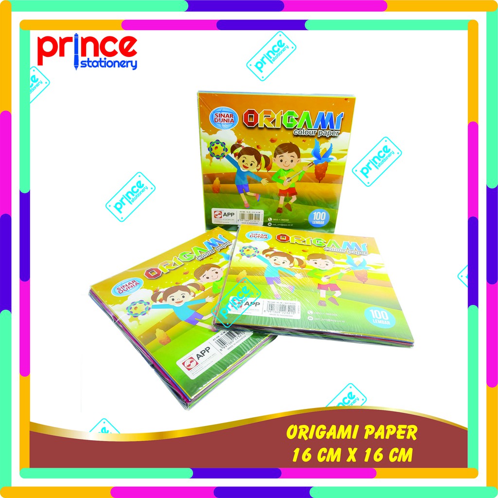 

KERTAS ORIGAMI LIPAT 16X16 SINAR DUNIA SATU SISI 100 LEMBAR