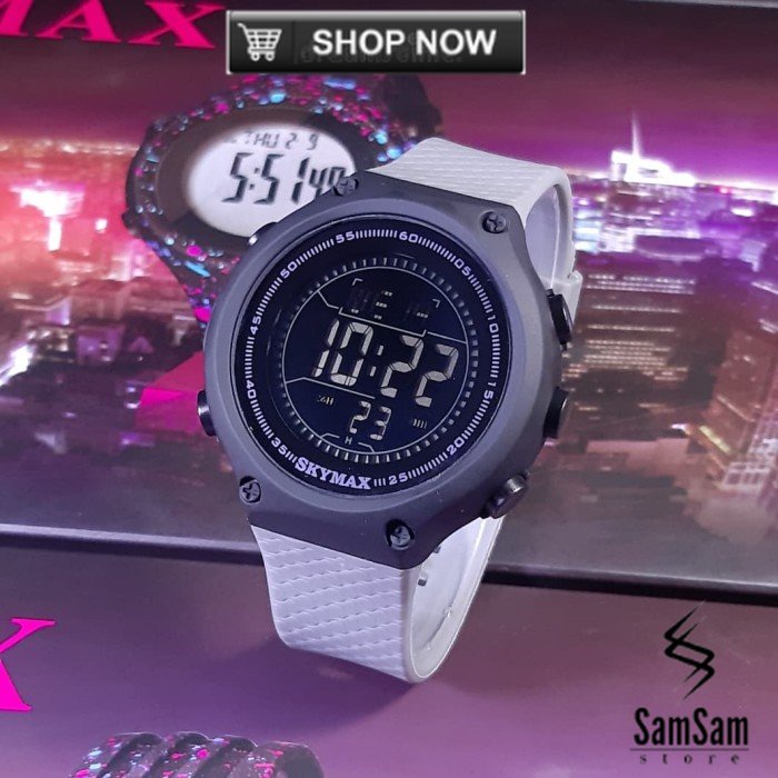 Jam tangan ORIGINAL Water resist 100% SKYMAX - Abu-abu, 40mm cewek