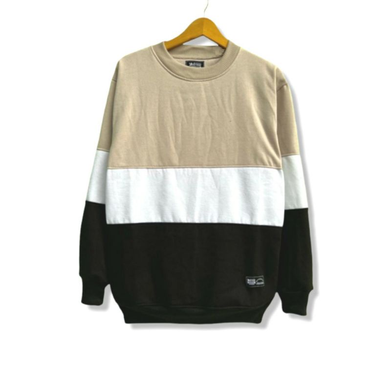 Bayar Di Tempat(COD) Sweater Crewneck Kombinasi Murah Terlaris Hight Quality Distro