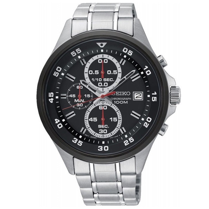 Seiko Quartz SKS633P1 Chronograph Black Dial - Jam Tangan Pria SKS633