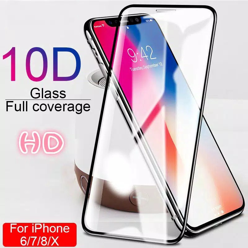 Tempered Glass Warna IPHONE 8 Anti Gores Kaca Full Layar Premium Quality