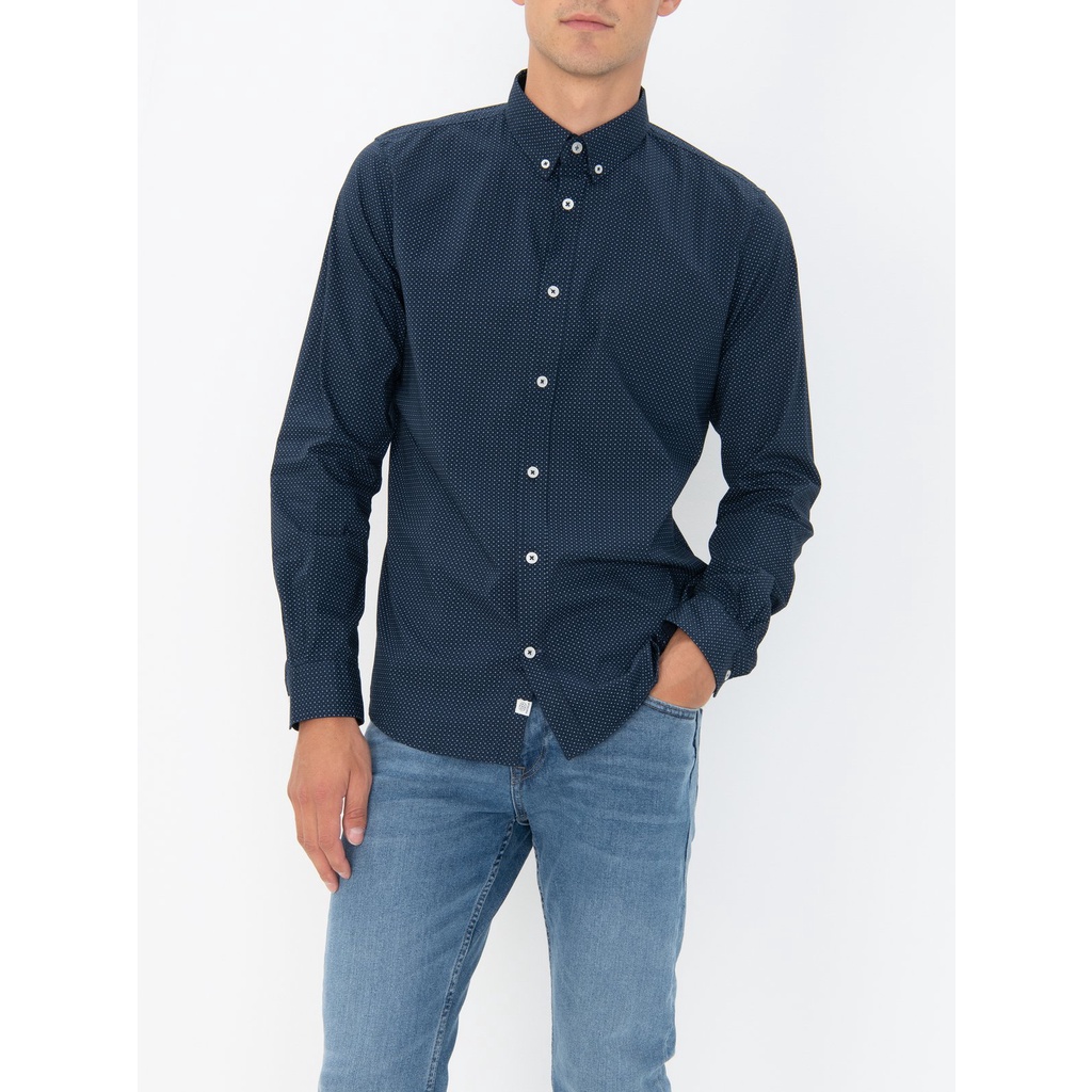 Kemeja Pria Lengan Panjang Navy Tom Tailor Original Branded