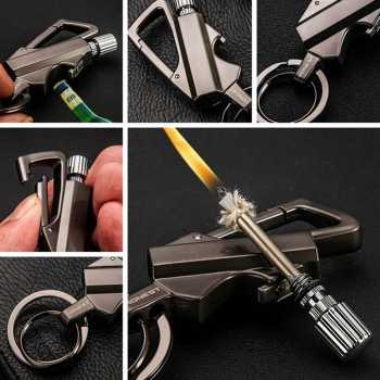 Korek Api Gantungan Carabiner Edc Multifungsi Korek Api Gantung Kunci Flint Starter Carabiner