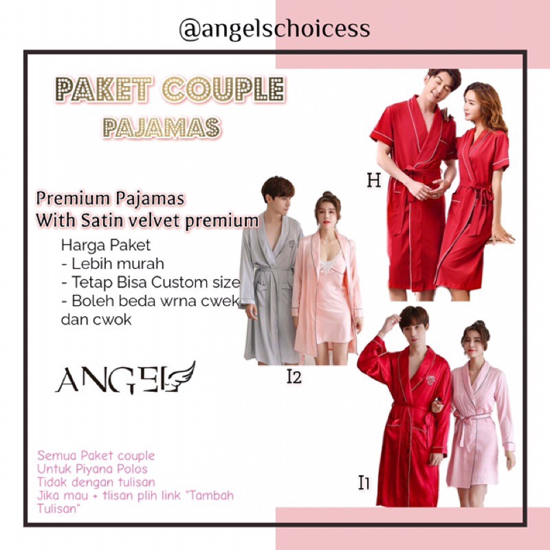 KIMONO COUPLE COUPLE PIYAMA PIYAMA SATIN KIMONO SATIN BAJU TIDUR PAJAMAS SATIN PAJAMA