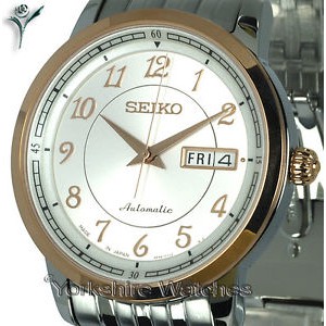 Seiko Mens SRP334j1 Automatic Rose-Gold Bezel | Jam Pria SRP334