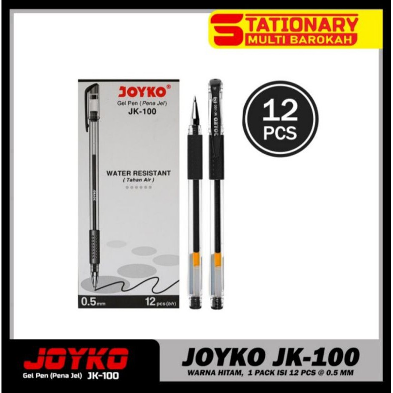 

Pulpen Gel Joyko JK 100 (1 lusin) 12 Pch/Pack