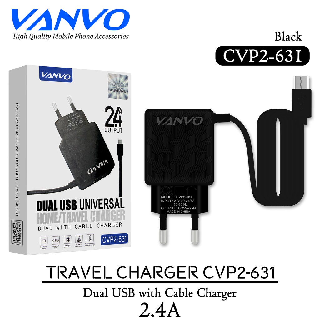 Travel Charger Vanvo CVP2-631