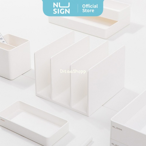 

Nusign Book Stand / Stand Untuk Buku 3 Sekat Mudah Dibersihkan Ns006 - Biru Muda 088