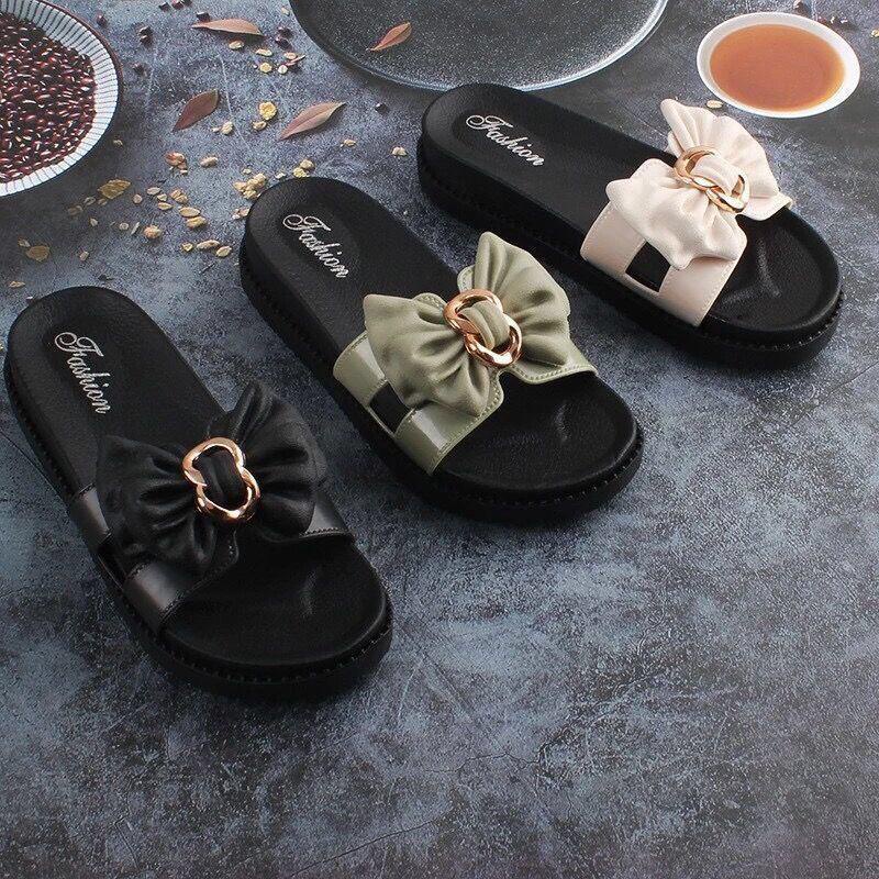 GROSIRTAS TG0421 Sandal Flat Wanita Import Motif H Bunga Jelly