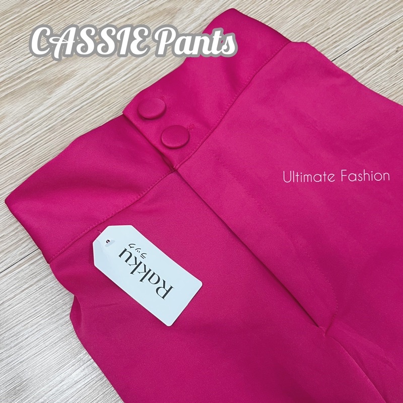 Cassie Basic Cullote Pants - Celana Kulot Scuba Import Premium - Cutbray Panjang  High Waist High Quality 873