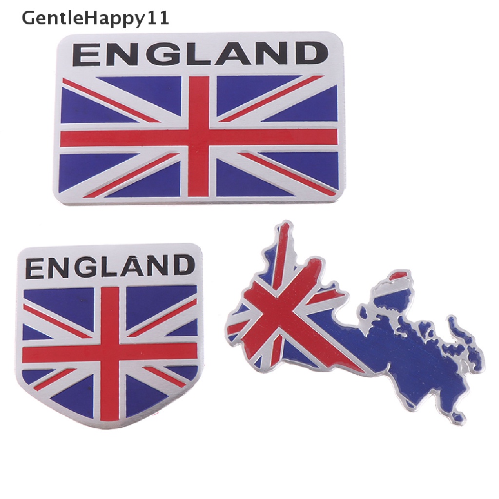 Gentlehappy 1Pc emblem logo Bendera Inggris alloy badge Stiker Dekorasi Motor Mobil