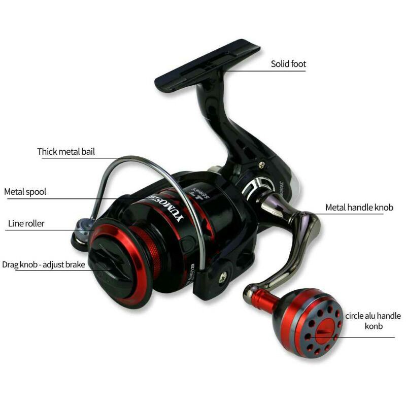 MPro YUMOSHI RS2000 - RS5000 Reel Pancing Spinning 14 12 BB Alat Mancing Hobi Kuat