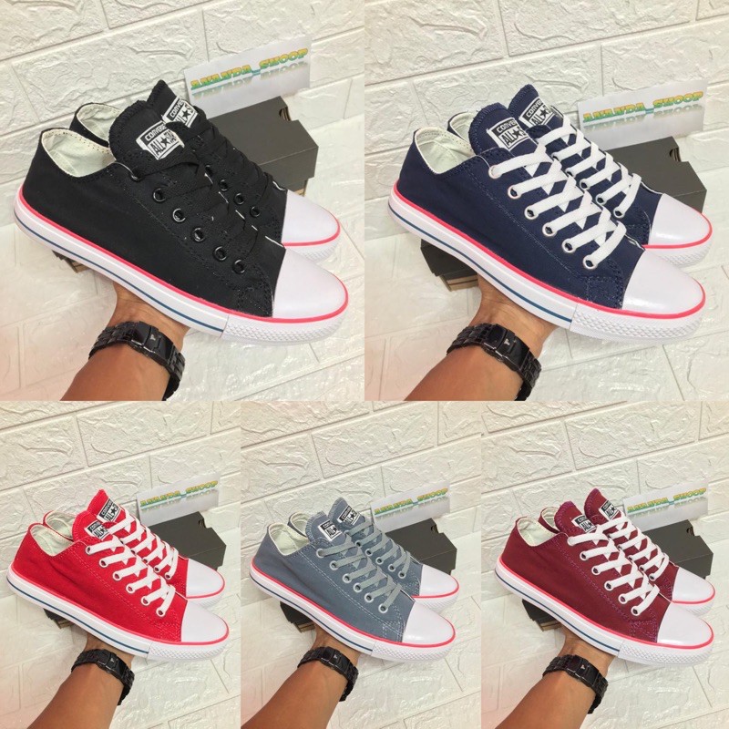 TERBARU!!!Sepatu sneaker Converse all star lis merah+box