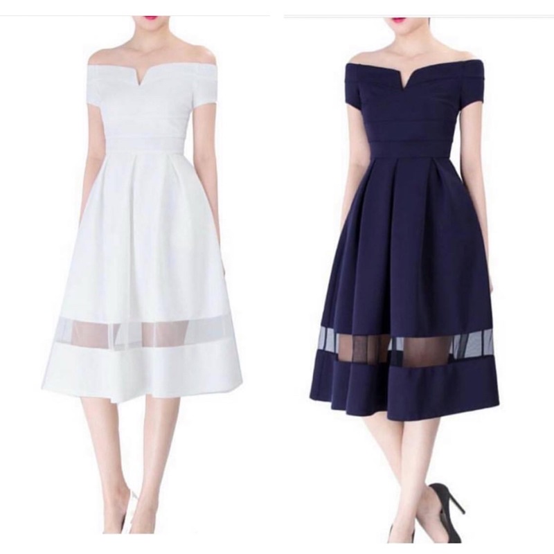 NATASHA DRESS - Sabrina dress pesta wanita murah dress party off shoulder gaun formal casual elegant