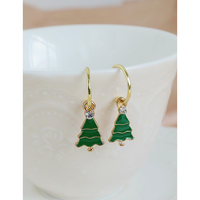 LRC Anting Tusuk Natal Fashion Alloy Christmas Earrings P47507