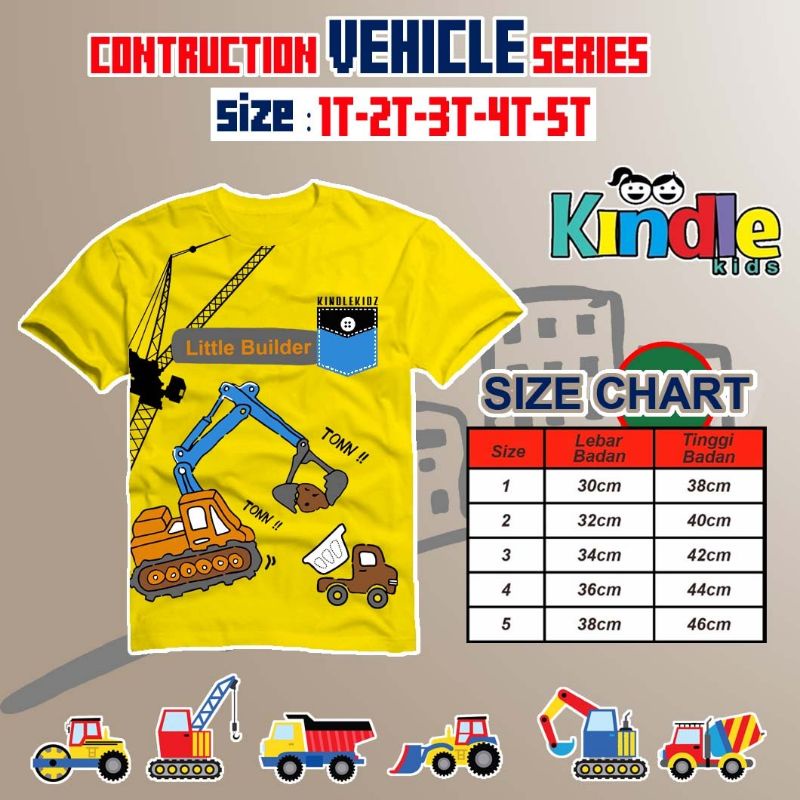 Kaos Anak Motif Kendaraan Series Original KendleKids Kaos Anak Motif Mobil