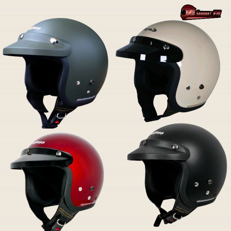 COD HELM MOTOR PRIA WANITA DEWASA SNI BOGO RETRO MURAH KEREN CEWEK COWOK