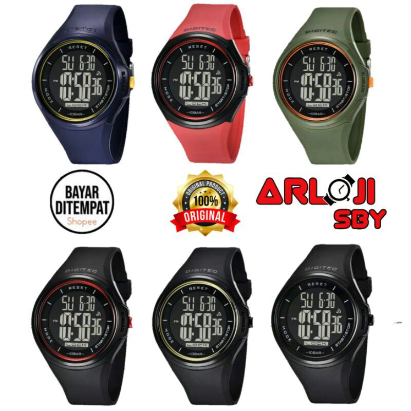 [ COD - ORIGINAL ] Jam pria DIGITEC DS 8086 // DG 3086 touch screen original tahan air