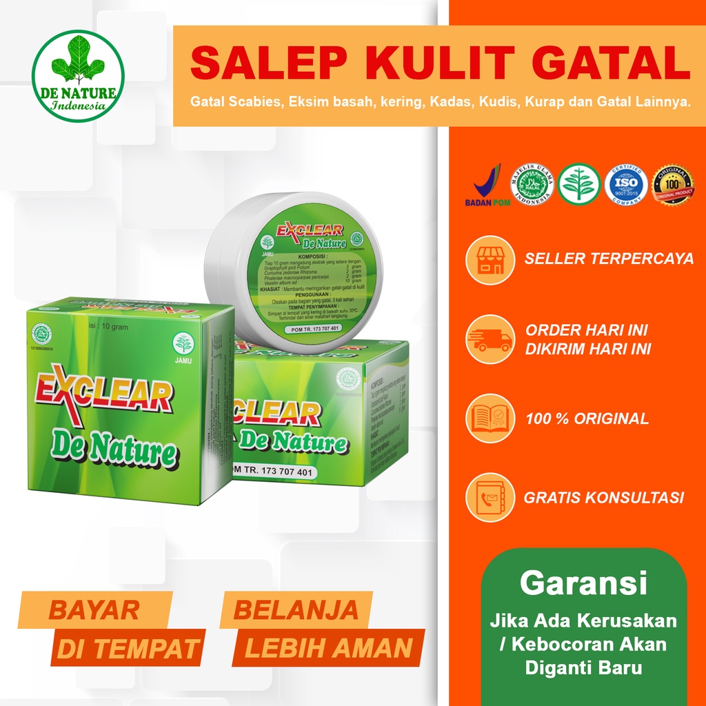 Salep Exclear De Nature Original Asli Salep De Nature 100% PT. De Nature Indonesia