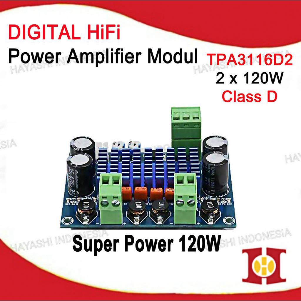 Audio Amplifier Stereo HiFi 2 x 120W Class D TPA3116D2