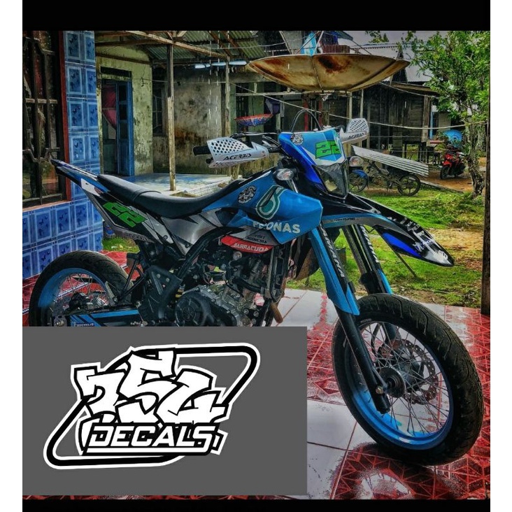 decal klx/crf kombinasi hologram -, bebas disain.