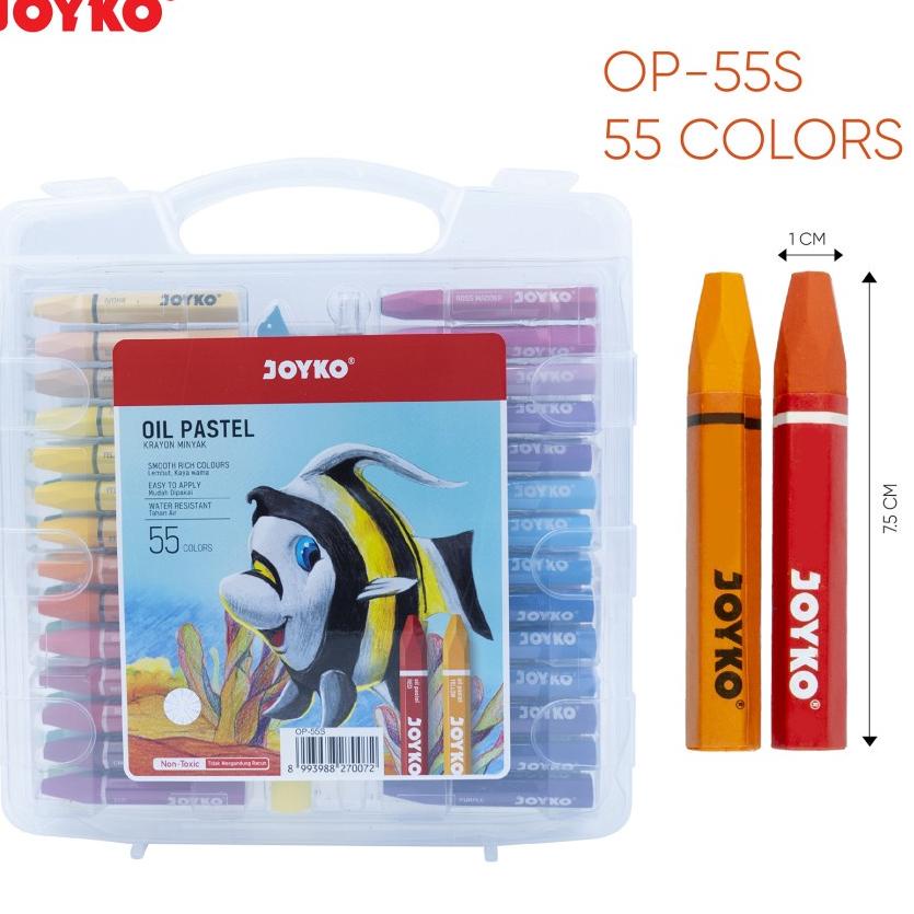 

7EP Krayon Minyak Joyko 55 Warna / OP-55S Oil Pastel Baru