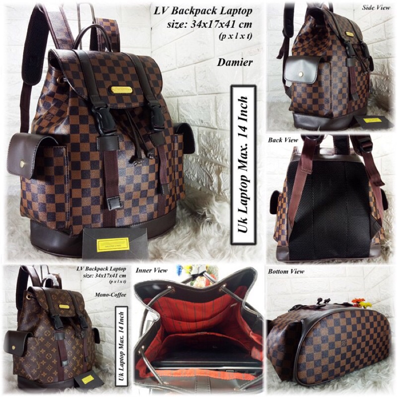 RANSEL LV BESAR ZONATA BACKPACK PRIA WANITA LAPTOP