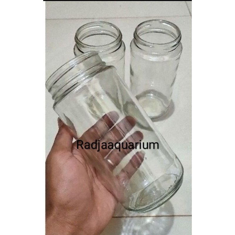 TOPLES KACA JUMBO BOTOL KACA BEKAS KOPI NESCAFE TOPLES TEMAPAT PELIHARA ikan cupang