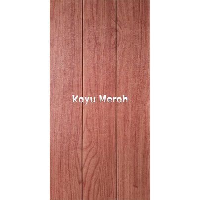 Wallpaper Foam 3D Dinding Sticker-Kayu Merah